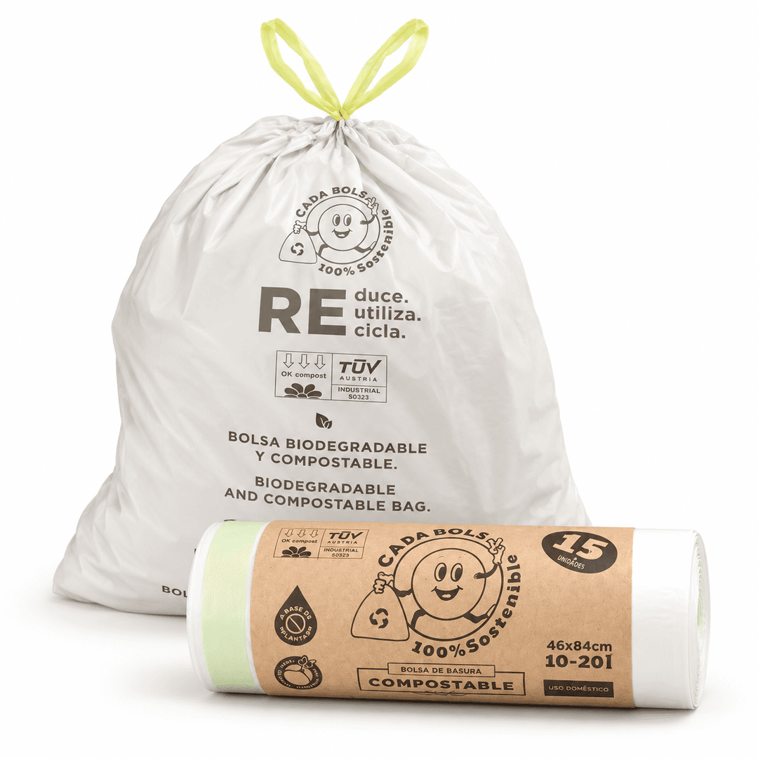Bolsas de basura compostables para residuos orgánicos